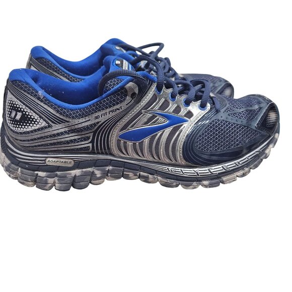 Brooks Glycerin Mens Running Shoes Size 11. 5 Blue & Silver Mesh - Picture 3 of 9